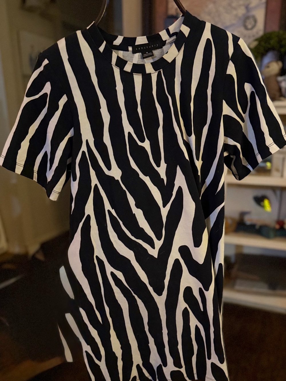 Sanctuary Black and White Zebra Print Tunic/Dress